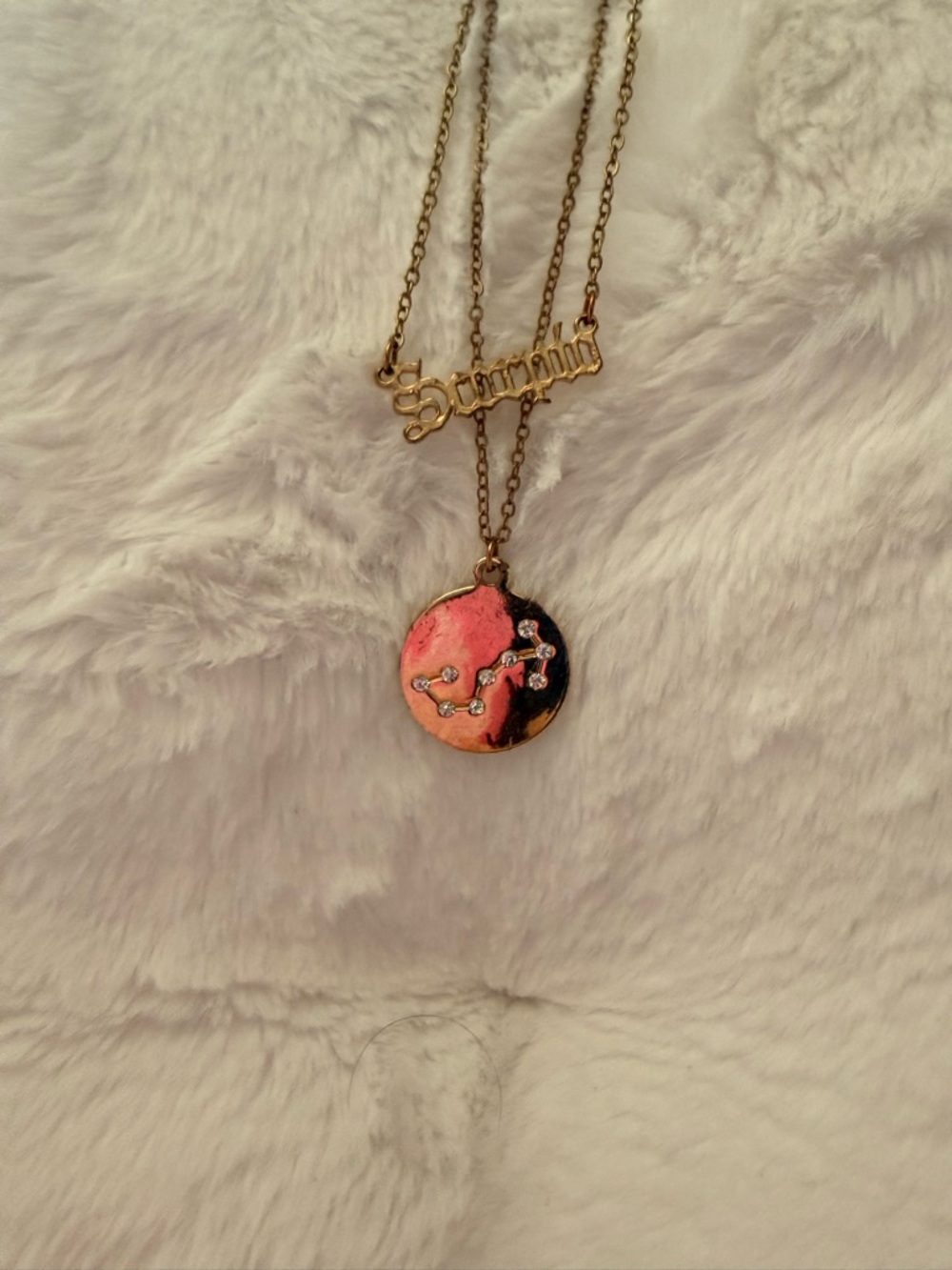 gold Scorpio necklace bundle